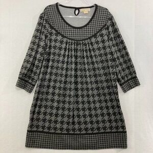 Michael Michael Kors size XL Black Gray Houndstooth Stretch Tunic/Dress